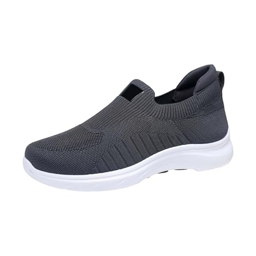 Freizeitschuhe Herren Slip On,Trekkingschuhe Herren Leicht Sportschuhe Mesh Atmungsaktiv Schlupfschuhe Weich Joggingschuhe rutschfeste Fitnessschuhe Bequeme Turnschuhe Outdoor Flache Schuhe von Generisch