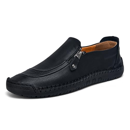 Freizeitschuhe Herren Sportlich Halbschuhe Herren Mit Reissverschluss Leder Turnschuhe Flache Sohle Lederschuhe Casual Schlupfschuhe rutschfest Komfortschuhe Weich Sportschuhe Bequem Freizeitschuhe Herren Sportlich Halbschuhe Herren Mit Reissverschluss Leder Turnschuhe Flache Sohle Lederschuhe Casual Schlupfschuhe rutschfest Komfortschuhe Weich Sportschuhe Bequem von Generisch
