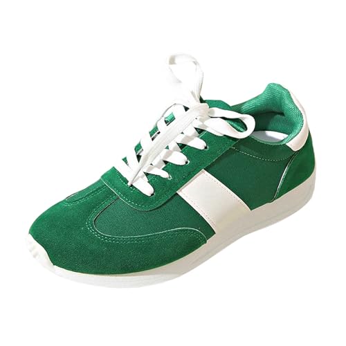Freizeitschuhe Herren Sportlich Leder,Damen Sneakers Glitzer Schuhe Flach,Einfarbig rutschfest Plateau,Weiche Sohle,Leichte Atmungsaktive Hundert Laufschuhe von Generisch