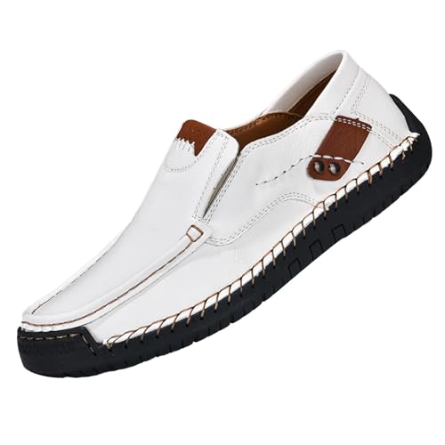 Freizeitschuhe Herren Sportlich Leder Lederschuhe Große Größe Walkingschuhe Hand Stitched Flacheschuhe Stilvoll und Schön Einzelneschuhe Fashion Lässige Schlupfschuhe Atmungsaktive Sommerschuhe Freizeitschuhe Herren Sportlich Leder Lederschuhe Große Größe Walkingschuhe Hand Stitched Flacheschuhe Stilvoll und Schön Einzelneschuhe Fashion Lässige Schlupfschuhe Atmungsaktive Sommerschuhe von Generisch