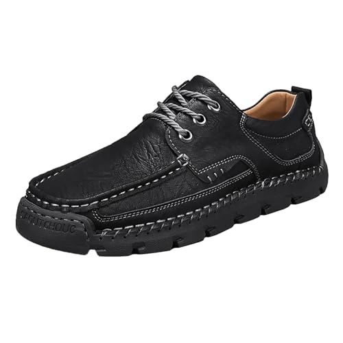 Freizeitschuhe Leicht Herrenschuhe Casual Schlupfschuhe mit Breiter Zehenbox Sneaker Wasserdicht Leder Sportschuhe Komfort-Turn Winterschuhe rutschfest Freizeitschuhe Flache Arbeitsschuhe von Generisch