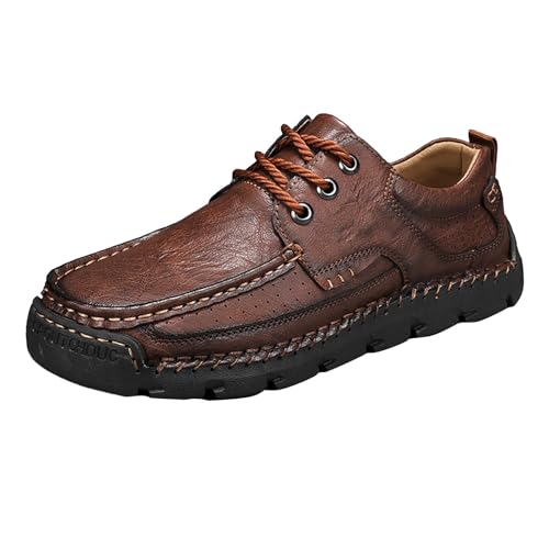 Freizeitschuhe Leicht Herrenschuhe Casual Schlupfschuhe mit Breiter Zehenbox Sneaker Wasserdicht Leder Sportschuhe Komfort-Turn Winterschuhe rutschfest Freizeitschuhe Flache Arbeitsschuhe von Generisch