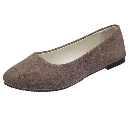 Freizeitschuhe für Damen. Bequeme Slipper für jeden Perfekt zum Entspannen und für Ausflüge. Wildlederdesign mit geschlossener Spitze und Ferse. Vielseitig für alle Jahreszeiten und (Coffee, 36) von Generisch