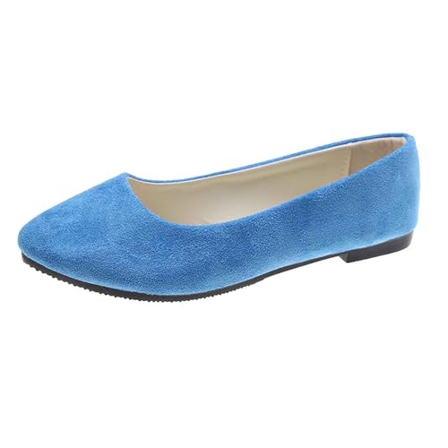 Freizeitschuhe für Damen. Bequeme Slipper für jeden Perfekt zum Entspannen und für Ausflüge. Wildlederdesign mit geschlossener Spitze und Ferse. Vielseitig für alle Jahreszeiten und (Sky Blue, 43) von Generisch