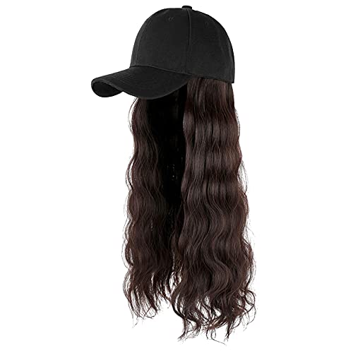 Frisur Perücke Baseball befestigte Kappe Verstellbare Hut Haare lockige Welle Haare Franzosen Mütze Herren (C, One Size) von Generisch