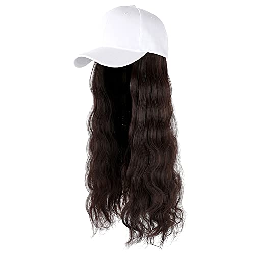 Frisur Perücke Baseball befestigte Kappe Verstellbare Hut Haare lockige Welle Haare Franzosen Mütze Herren (F, One Size) von Generisch