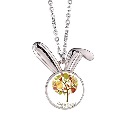 Frohe Ostern Festival Eierbaum Kaninchen Halskette Anhänger Häschen Tier Schmuck Geschenk von Generisch
