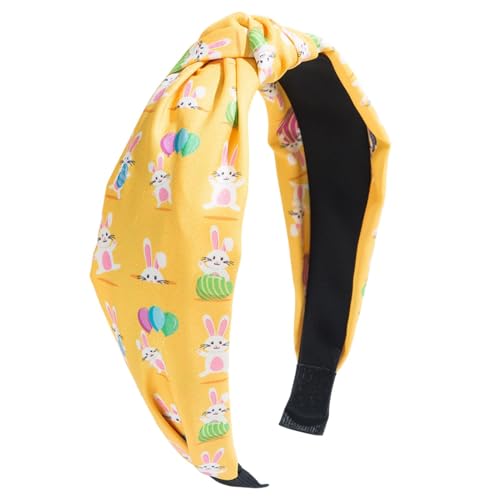 Frohe Ostern Stirnband Breites Geknotetes Stirnband - Geknotete breite Stirnbänder für Damen - Frühling Ostern Haarreif Mehrzweck für Reisen, Abschlussball, , Hochzeit, Urlaub, Appu von Generisch