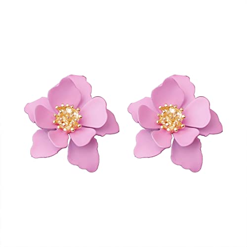 Frosted Flower Ear Accessoires Sweet Natural Temperament Accessoires Modischer Ethno-Stil Everything Up Ohrstecker Tägliche Kleidung (One Size) von Generisch