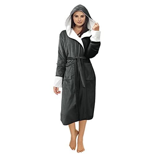 Frottee Bademantel Damen Reisebademantel Sauna Pärchen Bademantel Hausmantel Damen Herren Unisex Bathrobe Dünner Flausch Badeponcho Handtuch Handtuchkleider Saunamantel Damenbademantel Bath Robe von Generisch