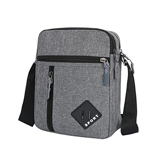 Frühling, Winter, Reißverschluss, Herren, Segeltuch, einzelne Schulter, Seitentasche, Sport-Umhängetasche Taschen Damen uziert (Grey, One Size) von Generisch