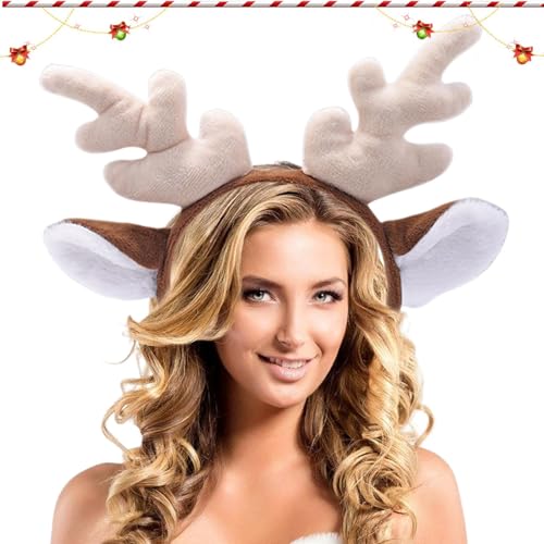 Für Hirsch Kostüme Stirnbänder Tier Cosplay Plüsch Haarohren Kopfbedeckung Geweih Für Kinder Kopfbedeckung Geweih Kostüm Hirschohren Kopfbedeckungen Stirnbänder von Generisch
