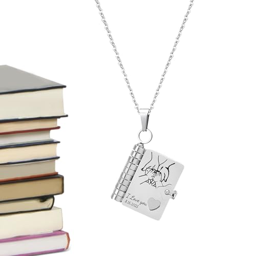Für Meine Tochter Halskette | Tochter Liebe Buch Halskette | Mehrlagiger Öffnenbarer Edelstahl Anhänger Für Geburtstag Zuhause Abschluss Valentinstag Reise Weihnachten Schule Täglich von Generisch