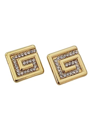 Funkelnde quadratische Ohrstecker mit Strasssteinen – Elegante Ohrringe aus Zinklegierung für den Alltag der Frauen, Einheitsgröße von Generisch