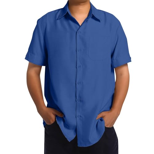 Funky Hawaii Hemd Cooles Design Sommer Freizeitshirt Regular Fit Men Shirts mit Tasten Kurzarm Hemd Locker Kurzarmshirt Große Freizeithemden Regular Fit Freizeithemd für Männer von Generisch