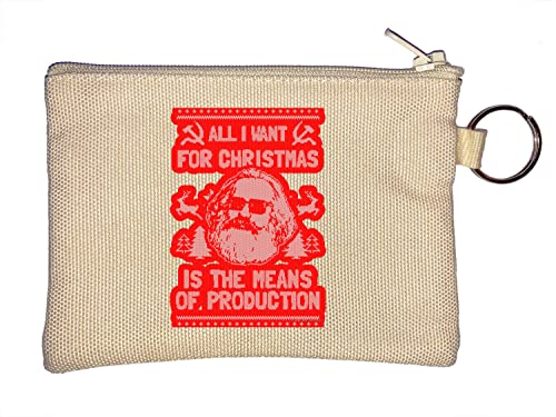 Funny All I Want for Christmas is The Means of Production Karl Marx Schlüsselanhänger Münzbörse Beige Funny All I Want for Christmas is The Means of Production Karl Marx Schlüsselanhänger Münzbörse Beige von Generisch
