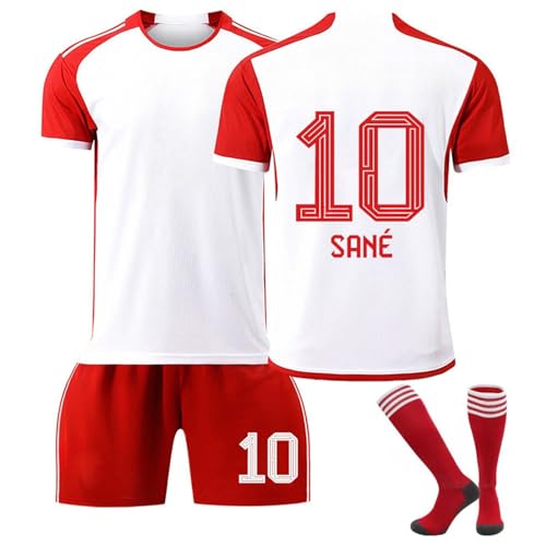 Fußbal Trikot Set, 23/24 Bayern Hause/Auswärts Fussball Trikot Set Kinder Erwachsene Fußballtrikot Kit Football Jerseys Trainingsanzug Soccer T-Shirt Shorts und Socken Anzug für Jungen Herren von Generisch