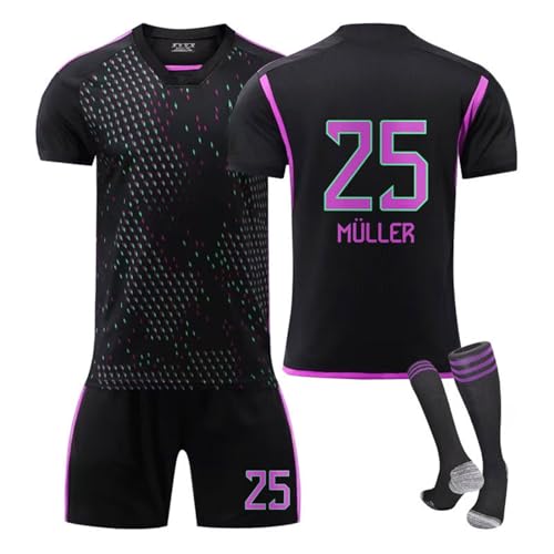 Fußbal Trikot Set, 23/24 Bayern Hause/Auswärts Fussball Trikot Set Kinder Erwachsene Fußballtrikot Kit Football Jerseys Trainingsanzug Soccer T-Shirt Shorts und Socken Anzug für Jungen Herren von Generisch