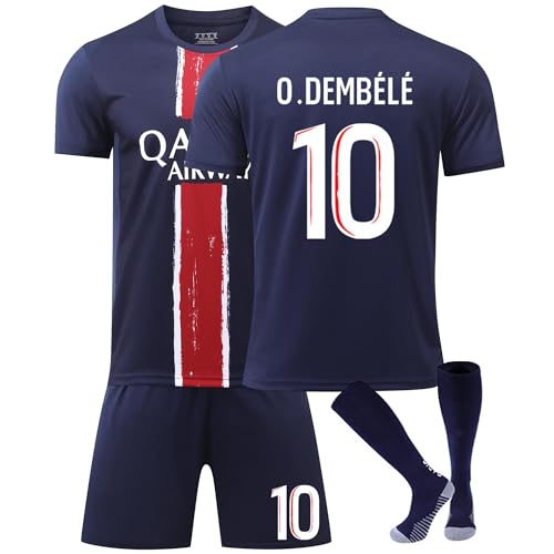 Generisch Fußball Trikot Fußballt Hause/Auswärts Fußballtrikot für Kinder Herren Jungen Fussball Jersey Football Trikots Sportshirt Junge Football Training T-shirts (H-10, L) von Generisch