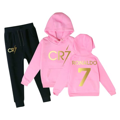 Fußball Trikots Kinder CR-7 Fußball-Trainingsanzug Kinder Hoodie & Jogginghose Set Jungen Fußball Geschenk #8 von Generisch