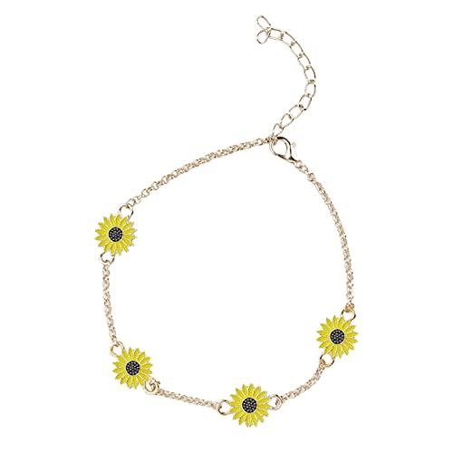 Fusskettchen Damen Sommer europäisch kreativ, einfach, zweifarbig, Gänseblümchen-Fußkettchen, Fußkettchen, weiblich, einfach, kreativ, Gänseblümchen, Fußschmuck, Dame, Geschenk, (Gold, One Size) Fusskettchen Damen Sommer europäisch kreativ, einfach, zweifarbig, Gänseblümchen-Fußkettchen, Fußkettchen, weiblich, einfach, kreativ, Gänseblümchen, Fußschmuck, Dame, Geschenk, (Gold, One Size) von Generisch