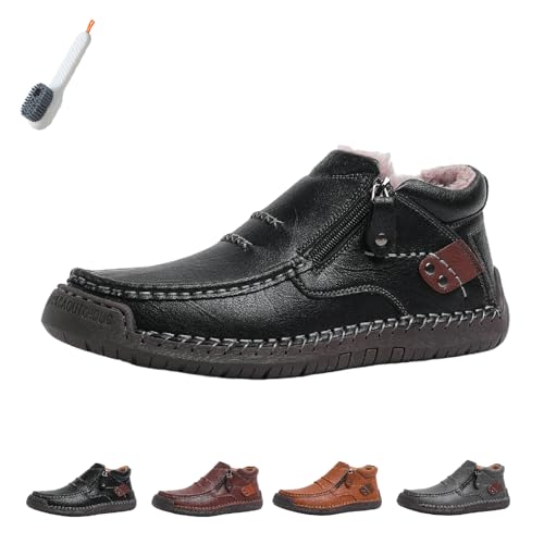 Fußwohl Orthopädische Premium-Stiefel, Podoback Stiefel Damen Herren (9930M Schwarz Plus Samt, DE, Erwachsene, 38, Numerisch, EU Schuhgrößensystem, M) von Generisch