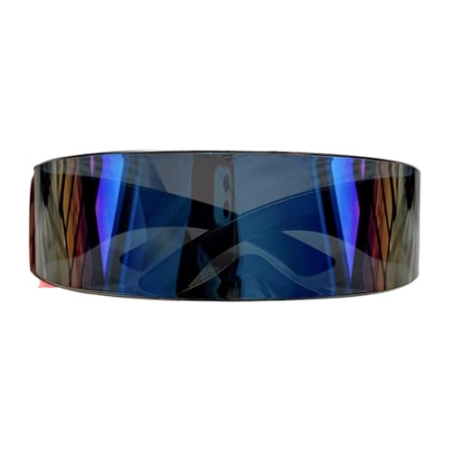 Futuristische Sonnenbrille - Mode Visor Brille mit Wrap um Design | Randless Cyber ​​Eyewear für Outdoor -Reise | Statement Shield Brille für Festivals, UV -Schutz von Generisch