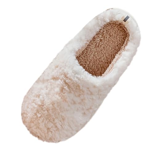 Fuzzy-Hausschuhe Für Frauen - Pantoffeln Damen Winter Rutschfest Pantoletten Winterschuhe Dicke Sohle Haushaltsschuhe Filzpantoffeln Stumm Hauspantoffeln Plüschhausschuhe Bequem Freizeitschuhe von Generisch