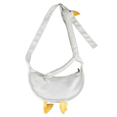 Gänse-Tasche, Gänse-Geldbörse - Lustige Gänse-Tasche,Lustige Gänse-Umhängetasche aus Segeltuch, Kawaii-Gänse für Jungen, Mädchen, Reisen und den täglichen Gebrauch, niedliche Tier-Tragetasche aus Sege von Generisch