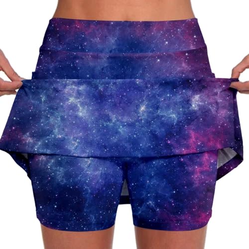 Galaxy Leggings, Glitzer Rock, Galaxy Kostüm Damen Space Bunte Hosenrock Muster Eng 2 in1 Sport Leggings mit Rock Weltall Kostüm Batik Tennisrock Galaxy Kostüm Skater Rock mit Shorts Galaxy Leggings, Glitzer Rock, Galaxy Kostüm Damen Space Bunte Hosenrock Muster Eng 2 in1 Sport Leggings mit Rock Weltall Kostüm Batik Tennisrock Galaxy Kostüm Skater Rock mit Shorts von Generisch