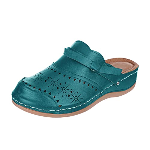 Gartenclogs Damen Clogs Gummi Gartenschuhe Leicht Gummischuhe Sommer Pantoletten Vorne-Geschlossene Damenschuhe Hausschuhe Hinten Offen Schuhe rutschfest Freizeitschuhe Orthopädische-Sandalen von Generisch