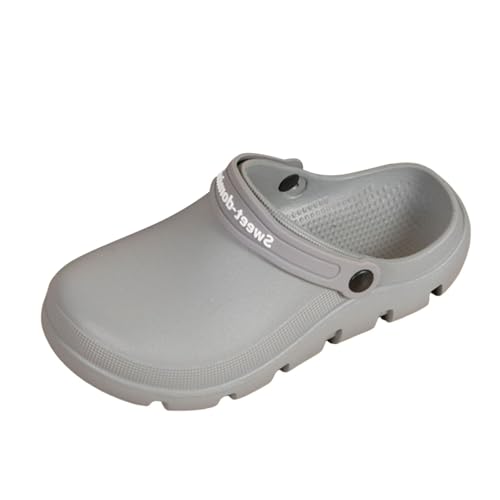 Gartenclogs Damen Clogs Gummi Gummi Gartenschuhe Damen Clogs Garten Leichte Gummischuhe Sommer (Grey, 37) von Generisch