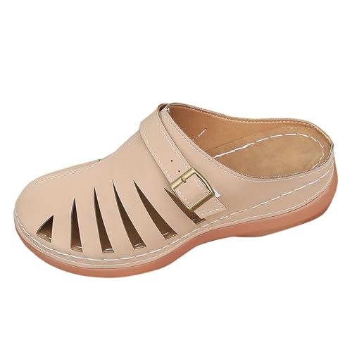Gartenclogs Damen Hausschuhe Damen Clogs Freizeitschuhe Slip On Loafer Sommerschuhe Schuhe Breite Füße Walkingschuhe Flache Sohle Outdoorschuhe Orthopädische Schuhe Atmungsaktiv Leichte Bequeme von Generisch
