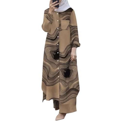 Gebetskleidung für Frauen, Muslimische Kleider Abaya Damen Elegantes Damen-Muslime-Abaya-Kleid mit Langen Ärmeln und Rüschen - Perfekt für Gebete, Festlichkeiten und Alltag - Komfortabel von Generisch