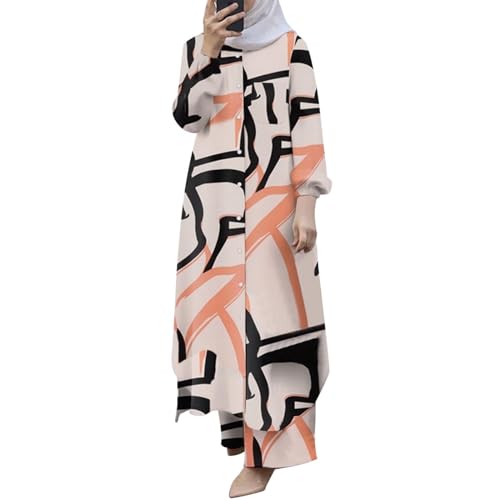 Gebetskleidung für Frauen, Muslimische Kleider Abaya Damen Elegantes Damen-Muslime-Abaya-Kleid mit Langen Ärmeln und Rüschen - Perfekt für Gebete, Festlichkeiten und Alltag - Komfortabel von Generisch