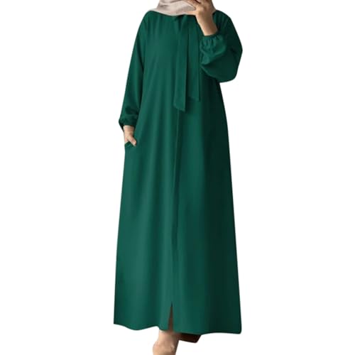 Gebetskleidung für Frauen, Muslimische Kleider Abaya Damen Elegantes Damen-Muslime-Abaya-Kleid mit Langen Ärmeln und Rüschen - Perfekt für Gebete, Festlichkeiten und Alltag - Komfortabel von Generisch