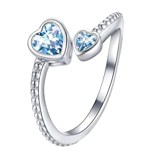 Geburtssteine Angst Dekompression Rotierender Ring Dekompressionsring Geburtstagsgeschenk für Sie Minimalistischer Kristallring Geburtssteine Strassring Einstellbare Öffnung Neuseeland (C, One Size) von Generisch