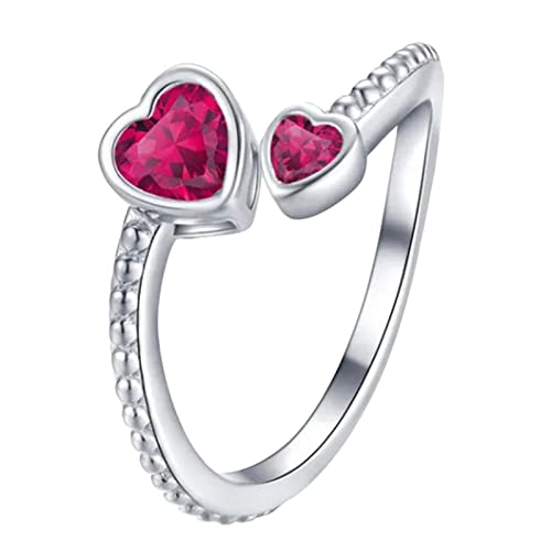 Geburtssteine Angst Dekompression Rotierender Ring Dekompressionsring Geburtstagsgeschenk für Sie Minimalistischer Kristallring Geburtssteine Strassring Einstellbare Öffnung Neuseeland (G, One Size) von Generisch