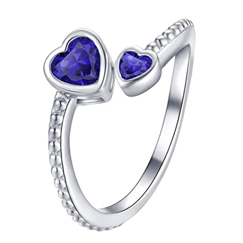 Geburtssteine Angst Dekompression Rotierender Ring Dekompressionsring Geburtstagsgeschenk für Sie Minimalistischer Kristallring Geburtssteine Strassring Einstellbare Öffnung Neuseeland (I, One Size) von Generisch