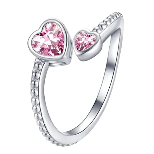 Geburtssteine Angst Dekompression Rotierender Ring Dekompressionsring Geburtstagsgeschenk für Sie Minimalistischer Kristallring Geburtssteine Strassring Einstellbare Öffnung Neuseeland (J, One Size) von Generisch