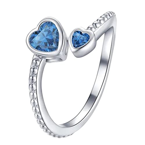 Geburtssteine Angst Dekompression Rotierender Ring Dekompressionsring Geburtstagsgeschenk für Sie Minimalistischer Kristallring Geburtssteine Strassring Einstellbare Öffnung Neuseeland (L, One Size) von Generisch