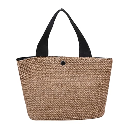Geflochtene Strandtasche,Strandtasche Stroh - Geräumige Boho Geldbörse Clutch Umhängetasche Für Einkaufen Picknick Party Reise Festival Schule Hochzeit von Generisch