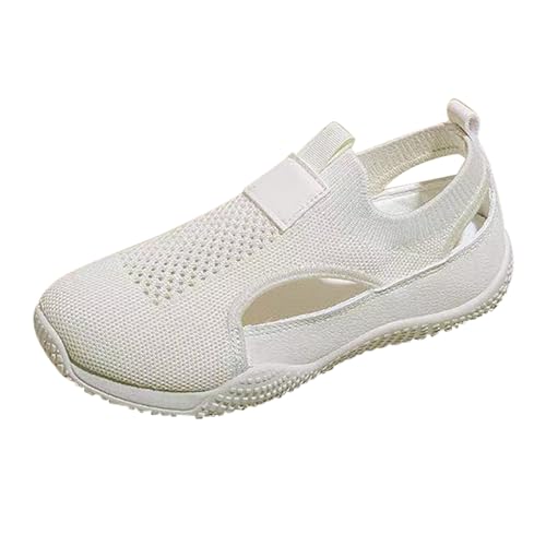 Gefütterte Schuhe Damen Koreanische Version Der Hundert Mesh Atmungsaktiv Hohl Freizeit Weiße Flache Bodenplatte Schuhe Pantoletten Mit Absatz von Generisch