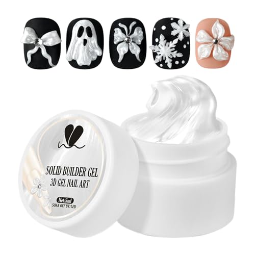 Gel für Nagel-Skulpturen – weit verbreitetes 3D-Feststoff-Gel, nicht klebriger Konstrukteur | 5 ml Design für geschnitzte Verlängerungen für weibliche Maniküre für Mädchen von Generisch