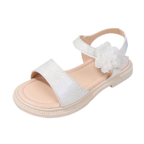Gelb Sandalen Für Mädchen Modische Perlenblumen Prinzessin Schuhe Kleinkind Sommerschuhe Leder Sandaletten Leicht Mädchenschuhe Slide Girl Sandal Slingback Strandsandalen 25 20 33 22 von Generisch