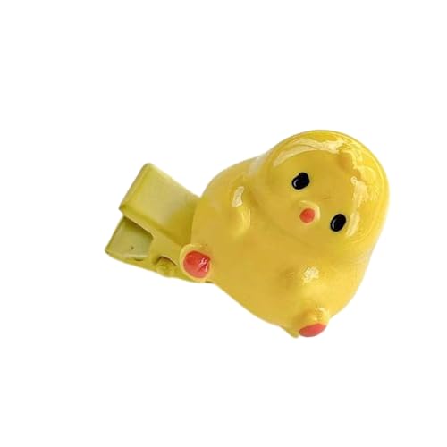 Gelbe Cartoon-Tier-Haarspange für Mädchen, Kinder, Haarspangen, 3D-Huhn, handgefertigte Haarnadeln, Cartoon-Haarnadeln von Generisch