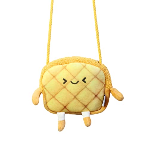 Geldbörse Damen, Süße Toastbrot Münztasche, Modische kleine Portemonnaie, Brieftasche Niedlich Kreativ Umhängetasche, Brot Portmonee, Geldbeutel Mädchen mit Reißverschluss (D) von Generisch
