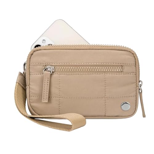 Geldbörse mit Reißverschluss, Handgelenk-Geldbörse für Damen - Kreditkarteninhaber,Reise-Kleingeldtasche, Münzhalter, Telefon-Organizer, Münzgeldbörse mit Reißverschluss für Bankkarten und Kleingeld von Generisch