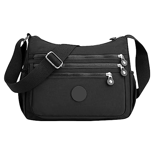 Geldbörsen für Damen, Schulterhandtaschen, Nylon, Reisetasche, Freizeittasche, Schultertaschen, Schwarz , Einheitsgröße von Generisch