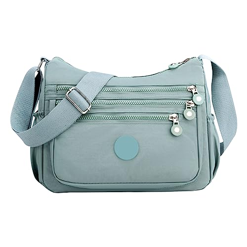 Geldbörsen für Damen, Schulterhandtaschen, Nylon, Reisetasche, Freizeittasche, Schultertaschen, grün, Einheitsgröße von Generisch